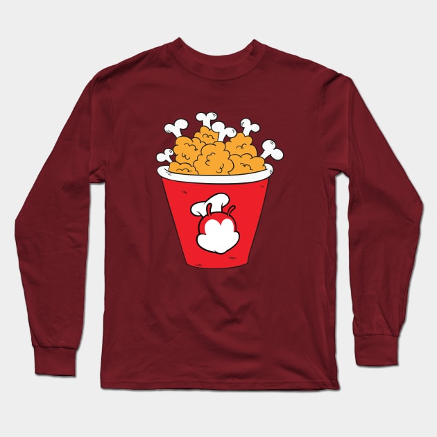 Chicken Joy Long Sleeve T-Shirt by TonieTee